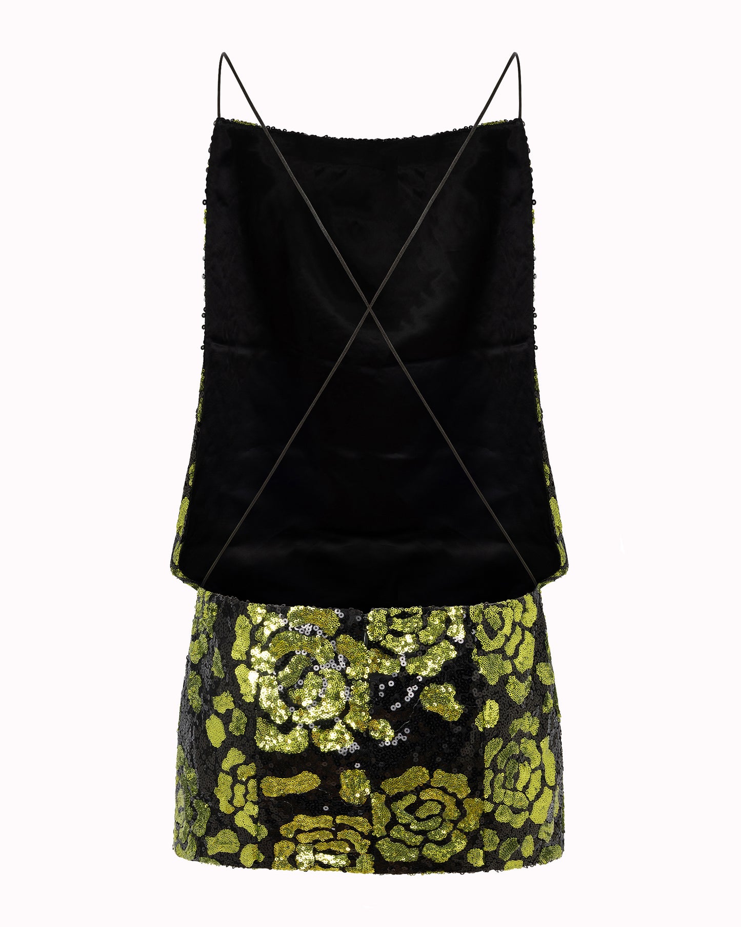 HERETICA DRESS - BLACK & OLIVE GREEN