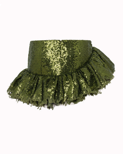 ESMERALDA MINISKIRT - OLIVE GREEN