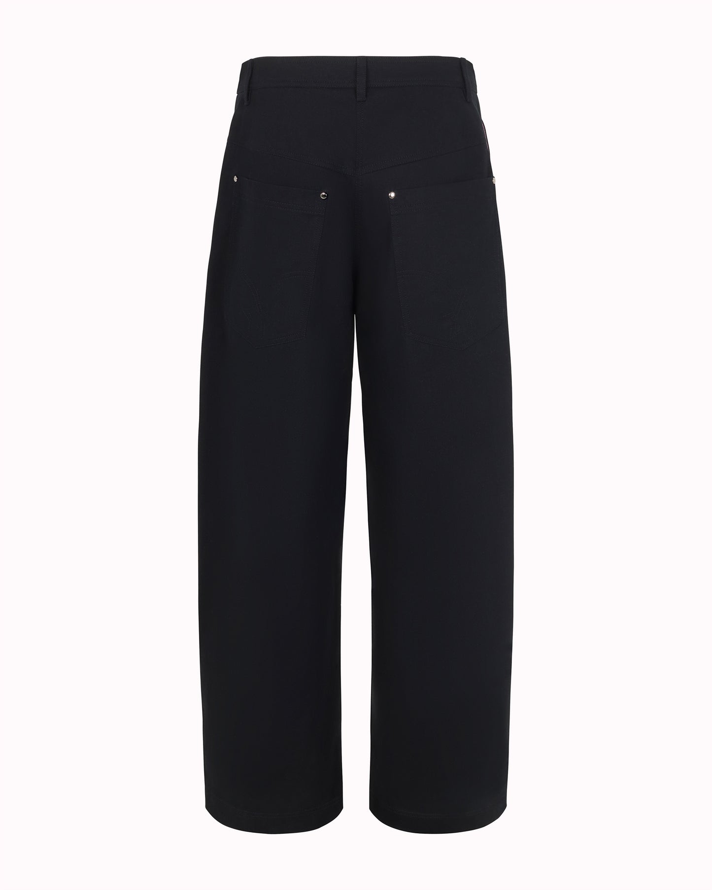LACE GARTER JEANS - BLACK