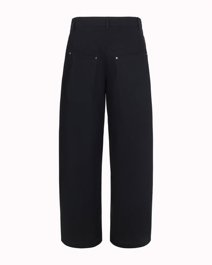 LACE GARTER JEANS - BLACK