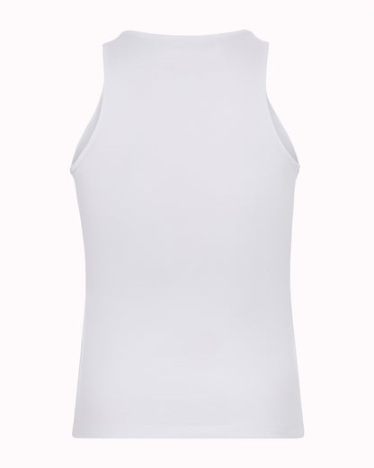 SUSPENDER TANK TOP - WHITE