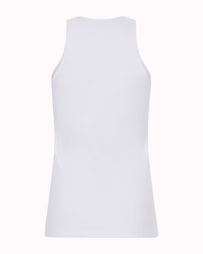 SUSPENDER TANK TOP - WHITE