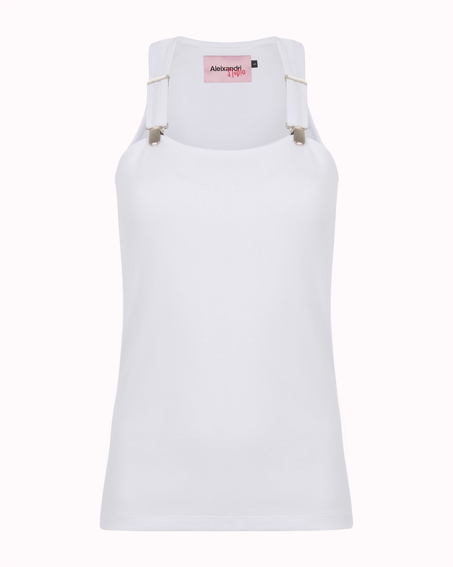 SUSPENDER TANK TOP - WHITE