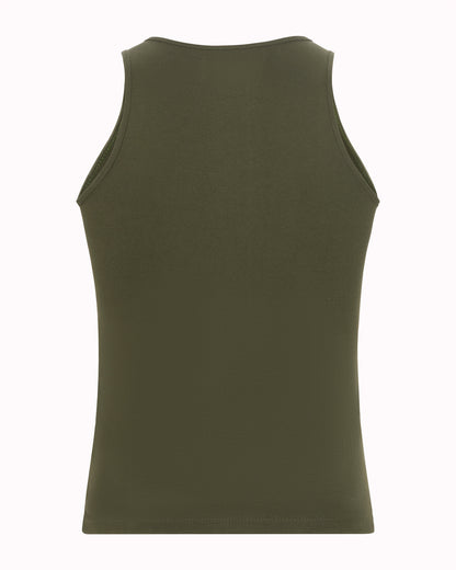 SUSPENDER TANK TOP - KHAKI