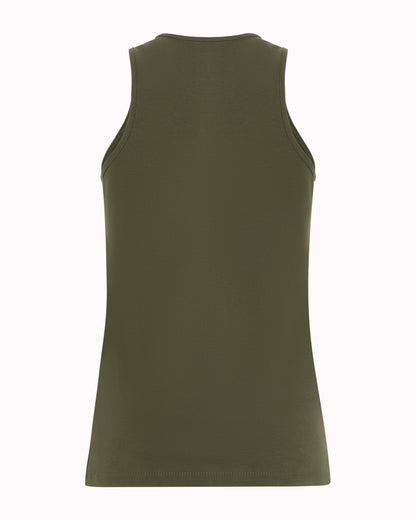 SUSPENDER TANK TOP - KHAKI